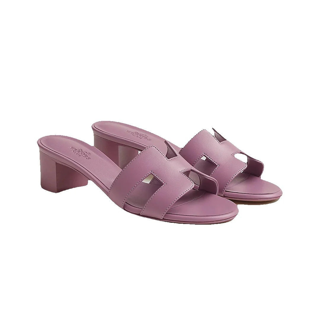 Hermès Hermes Calfskin Oasis Sandal - Mauve/Lilac