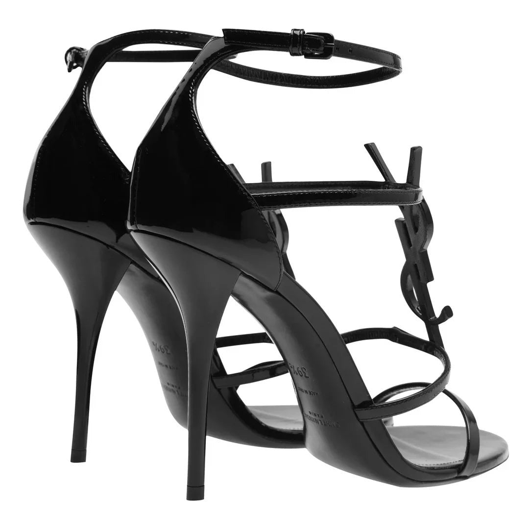 Saint Laurent Cassandre Sandals - Black (high heel version, different model)