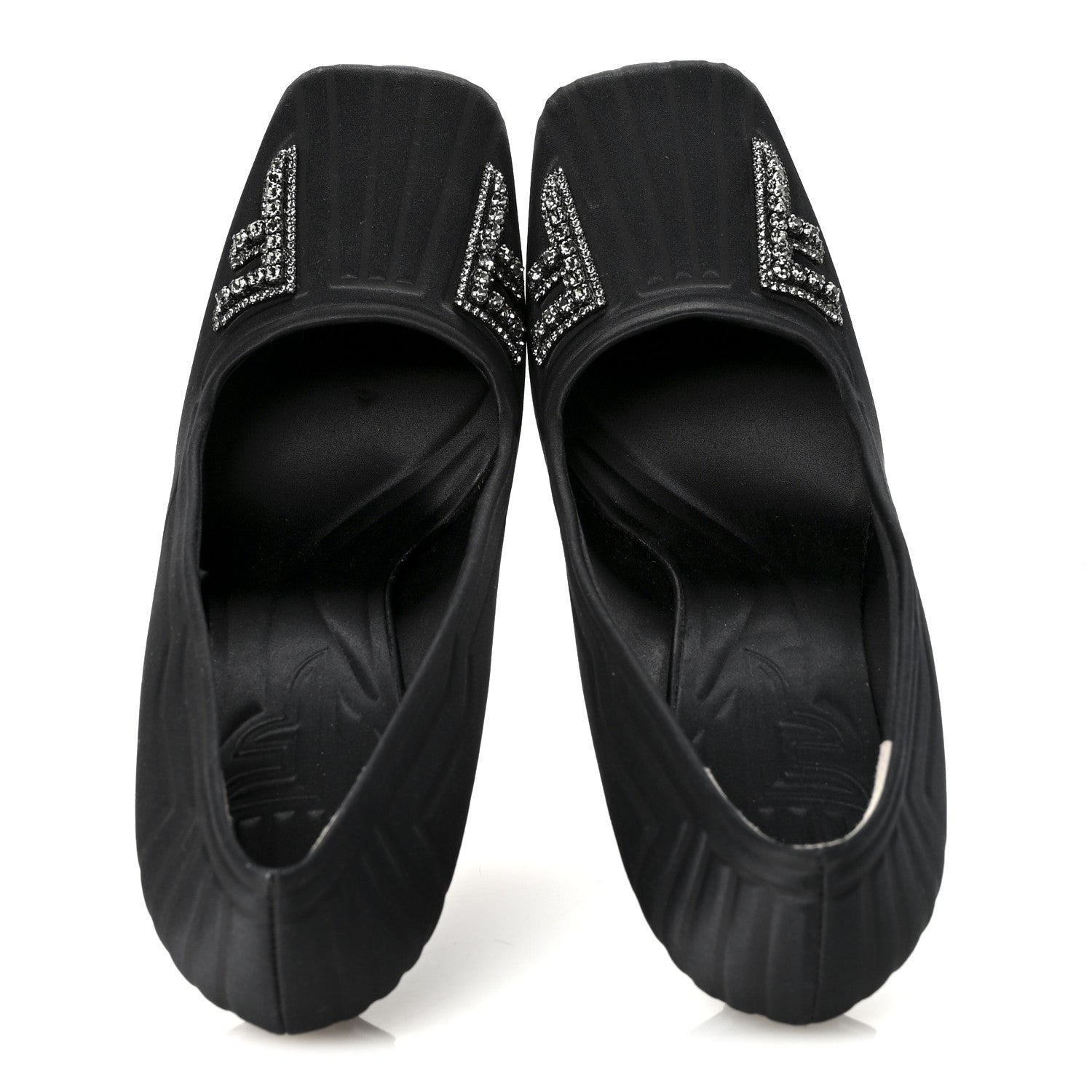 JIMMY CHOO CRYSTAL EMBELLISHED PUMPS BLACK