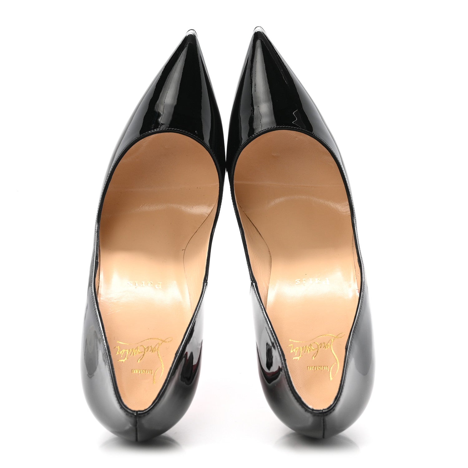 CHRISTIAN LOUBOUTIN PATENT SO KATE PUMP RED & BLACK GRADIENT