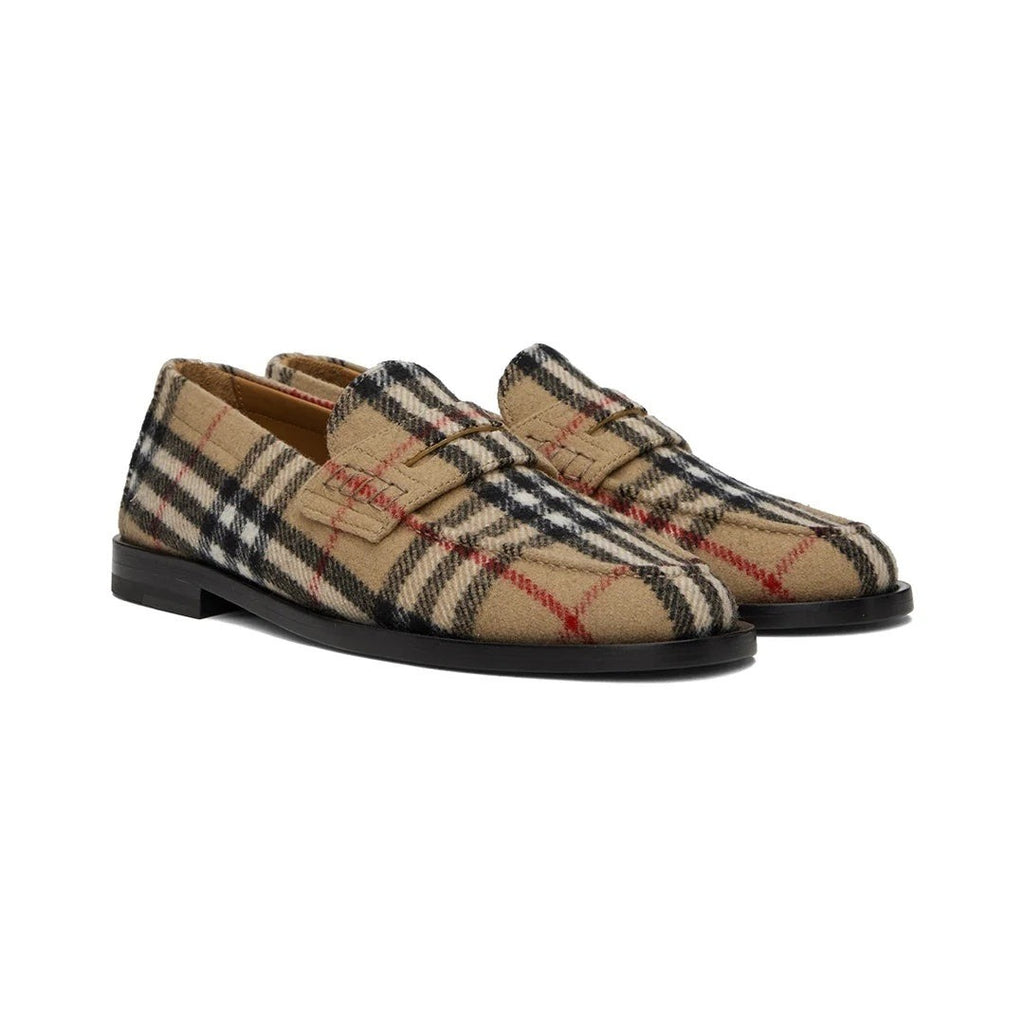 Burberry Mini Check Loafers - Beige/Archive Check
