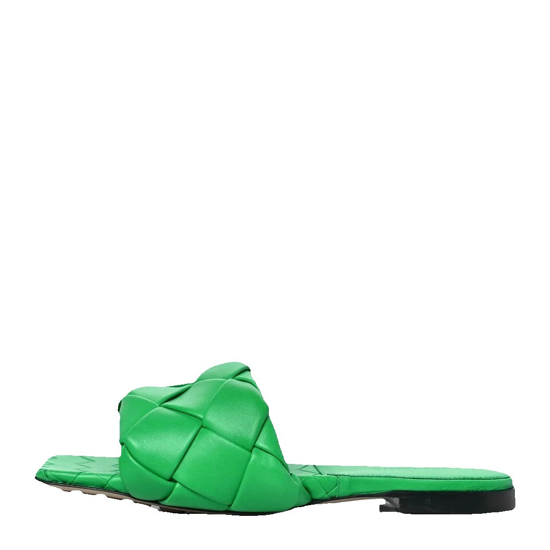 Bottega Veneta Nappa Intrecciato Atomic Sandals - Green