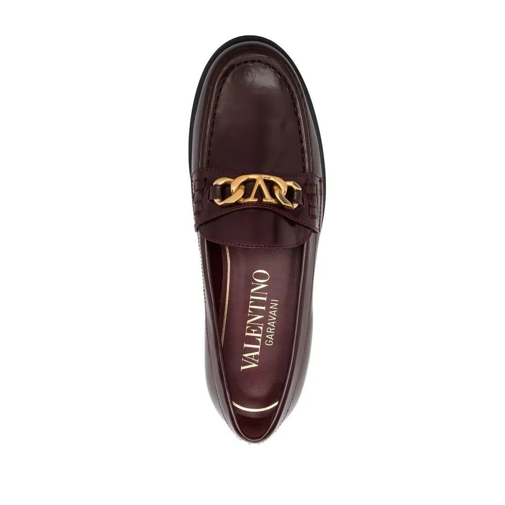 Valentino Garavani Vlogo Signature Buffalo Loafer - Burgundy