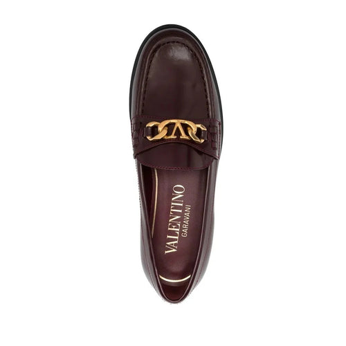 Valentino Garavani Vlogo Signature Buffalo Loafer - Burgundy