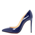 Christian Louboutin Patent Pigalle Follies 100 Pump - Navy