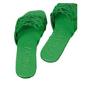 Loewe Petal Anagram Slide Embroidered Canvas Baby - Green