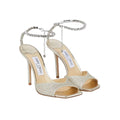 Jimmy Choo Saeda 100 Pink Glitter Pumps - Silver/Glitter