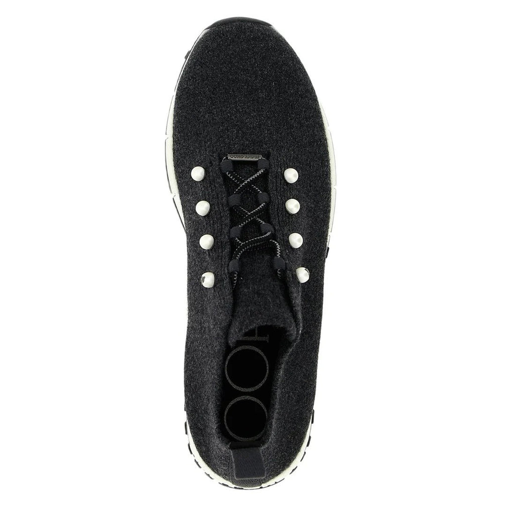 Jimmy Choo Veles Pearl Lace-Up Sneakers - Black