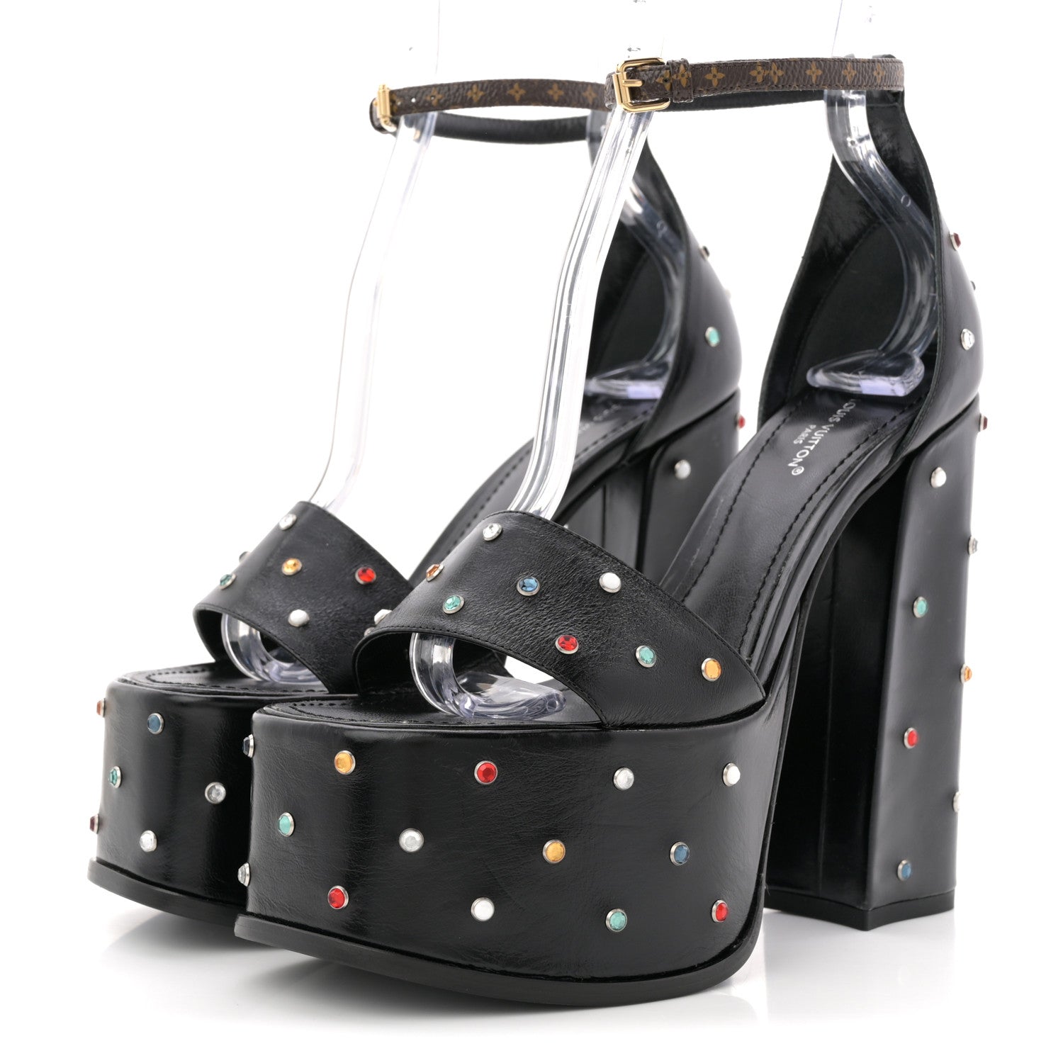 VERSACE PLATFORM SANDALS BLACK