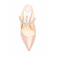 Jimmy Choo Bing Flat Crystal Mules - Nude/Pink