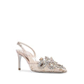 René Caovilla Veneziana 50mm Crystal Slingback Pump - Pink/Nude