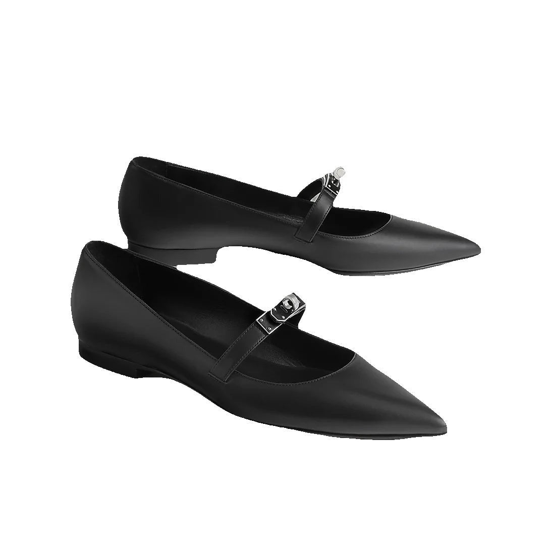Hermès Lilia Ballet Flat - Black (pointed toe, different model)