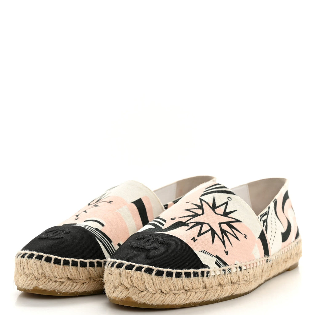CHANEL ESPADRILLES WHITE / BLACK