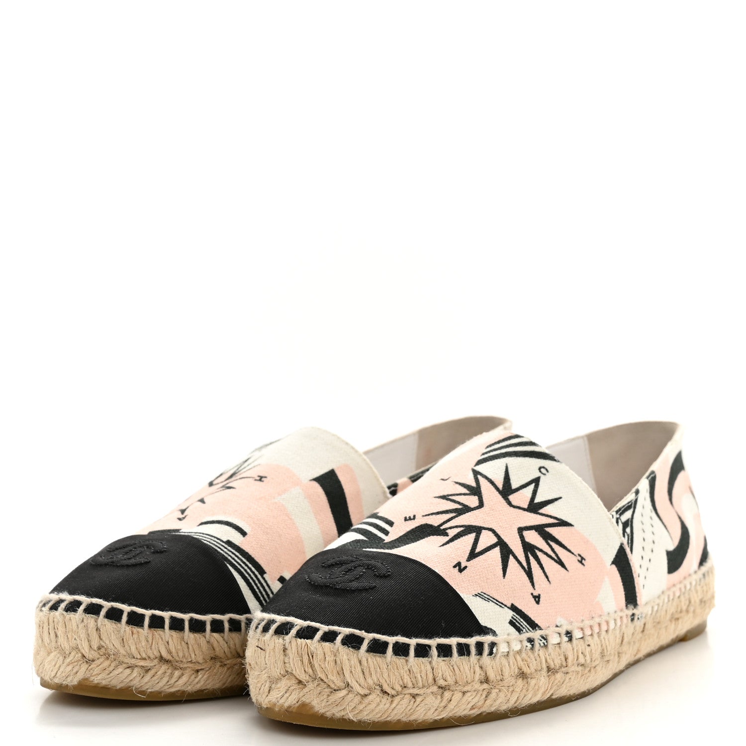 CHANEL ESPADRILLES WHITE / BLACK