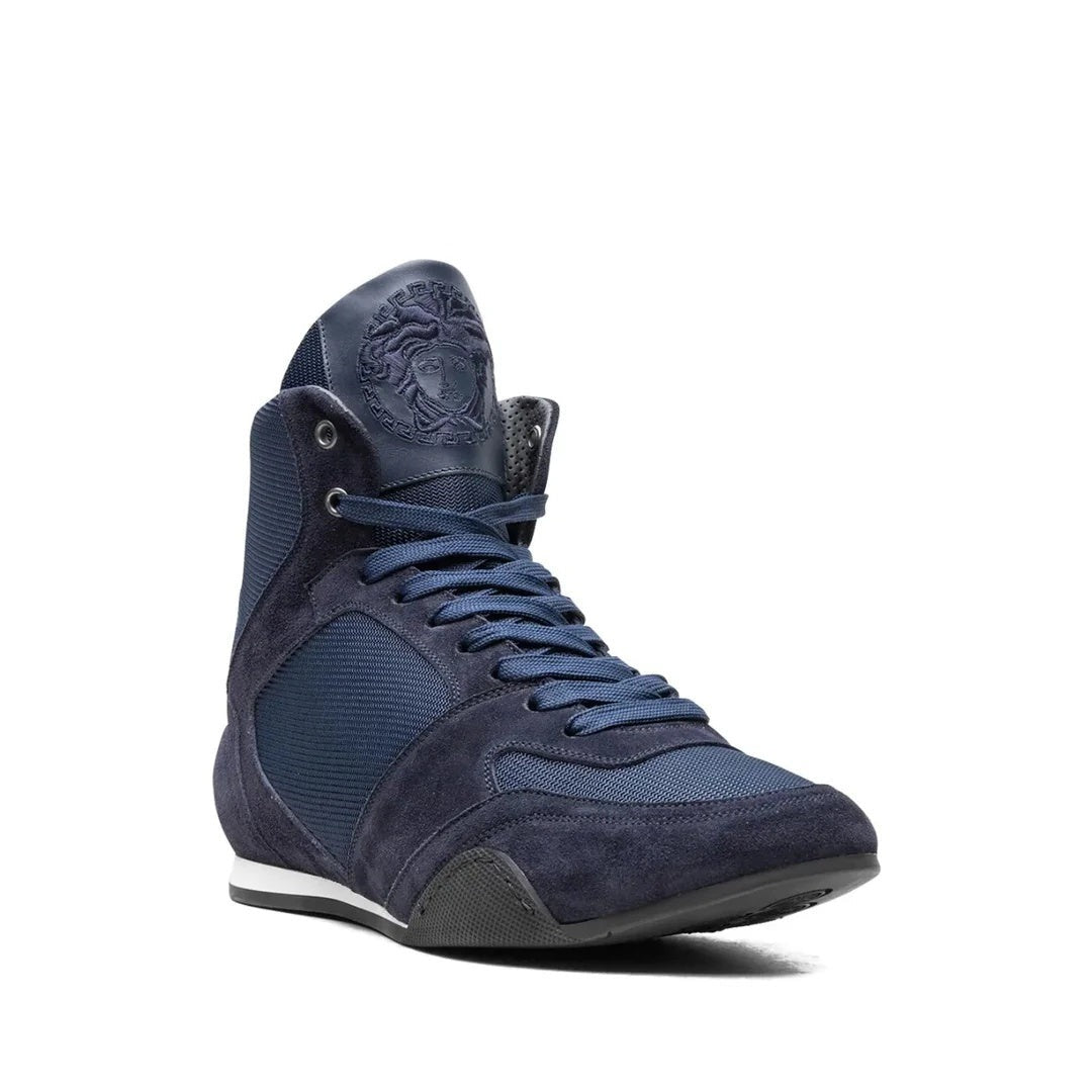 Versace Greek Key Baroque Sneakers - Navy Blue