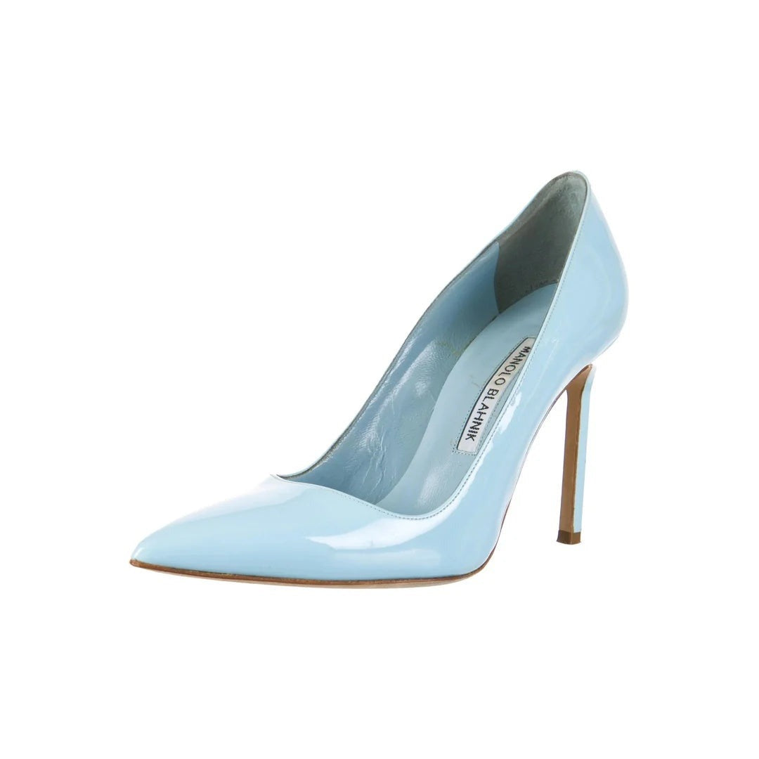 Manolo Blahnik BB Pointed-Toe Pumps - Light Blue