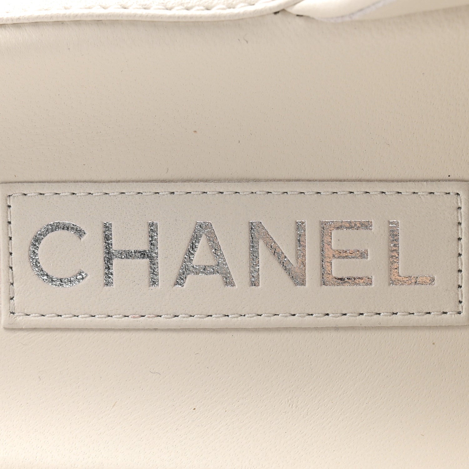 CHANEL LAMBSKIN QUILTED VELCRO DAD CHAIN CC SLIDE SANDAL WHITE
