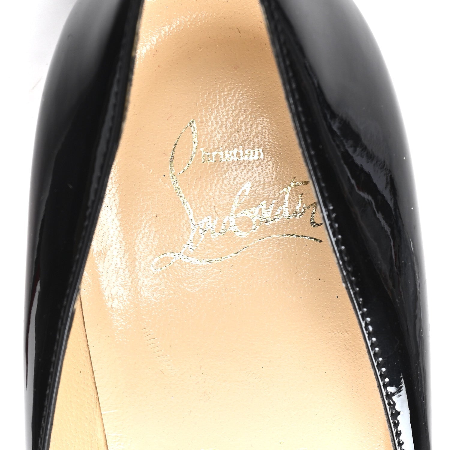 CHRISTIAN LOUBOUTIN PATENT PIGALLE PLATO PLATFORM PUMP BLACK
