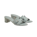 Hermès Hermes Calfskin Oasis Sandal - Light Grey/Blue