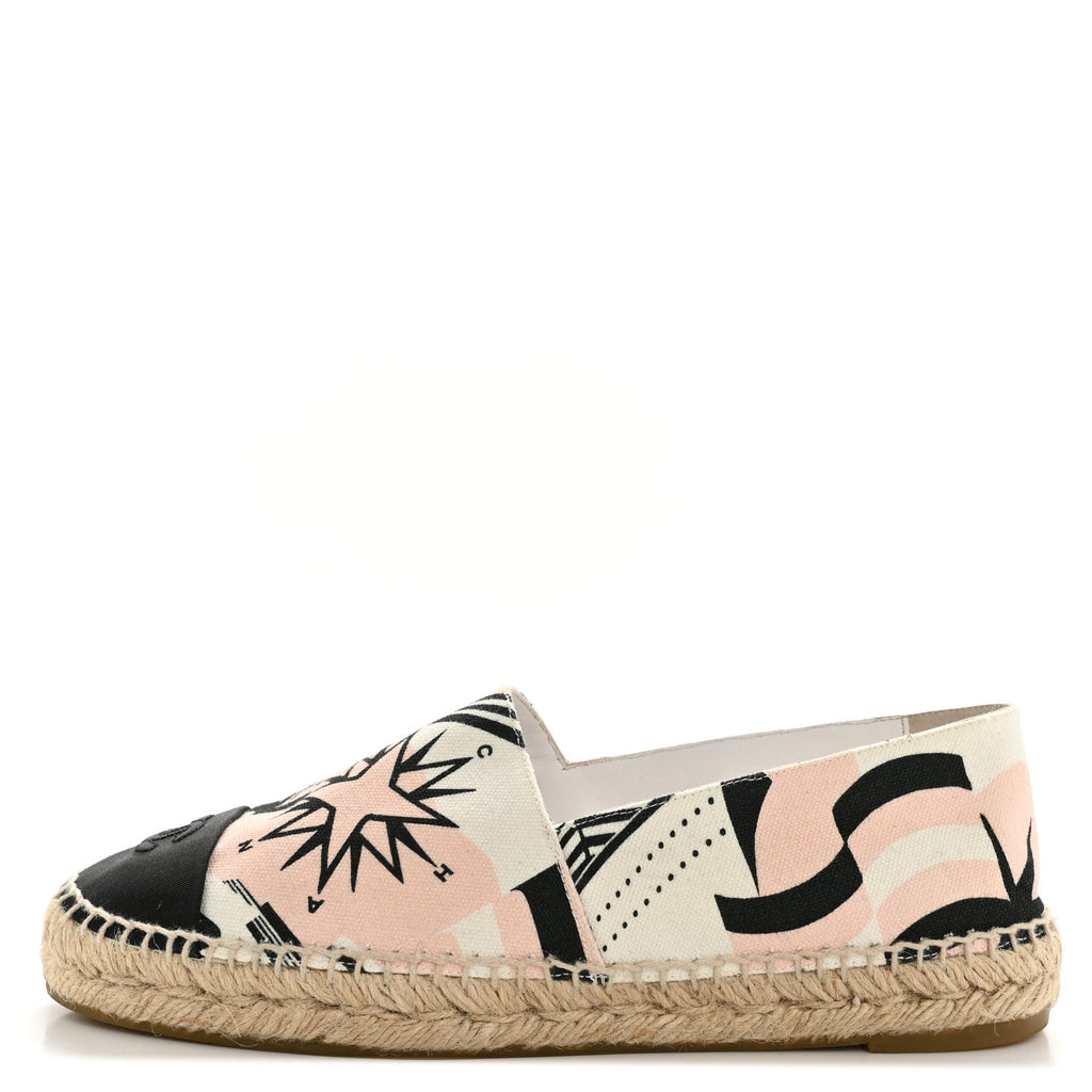 CHANEL ESPADRILLES WHITE / BLACK