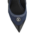 Louis Vuitton Metallic Lambskin Archlight Slingback Pump Argent - Blue Denim