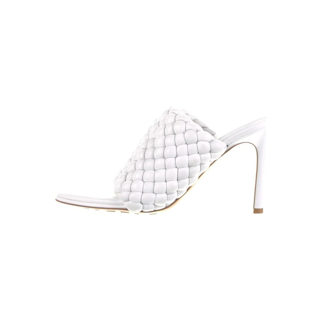 Bottega Veneta Exposed Heel Design To Wear Casual Sandals - White (different model - woven mule)