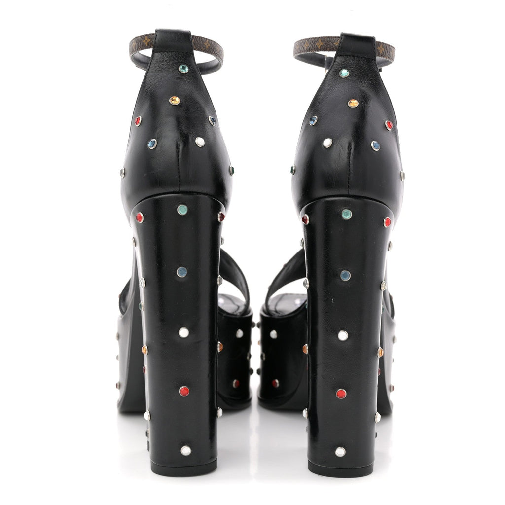 VERSACE PLATFORM SANDALS BLACK