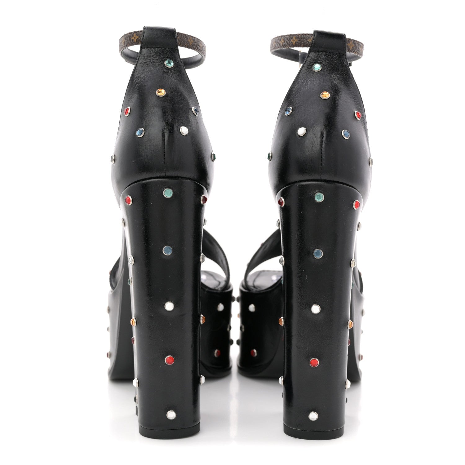 VERSACE PLATFORM SANDALS BLACK