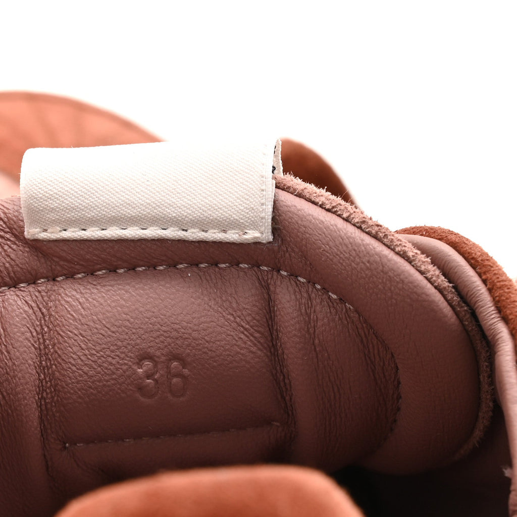 HERMES JET SNEAKER SUEDE ROSE ANTIQUE/ROUGE SEPIA