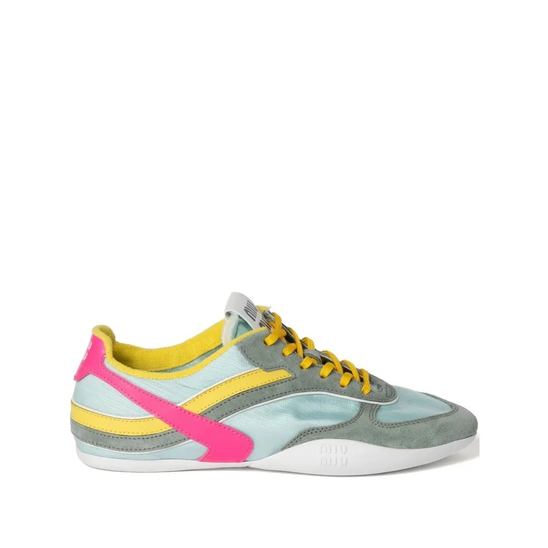 Miu Miu Drill Sneakers - Mint/Pink/Yellow