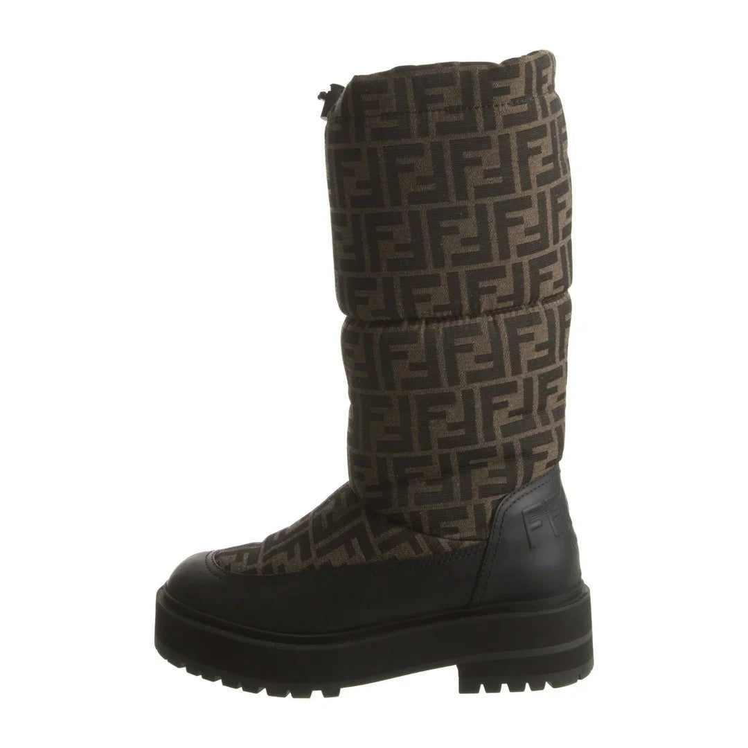 Fendi Filo FF Suede Combat Boots - Brown/Black (tall boot, different model)