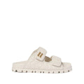 Miu Miu Nappa Matelasse Sporty Sandal - White