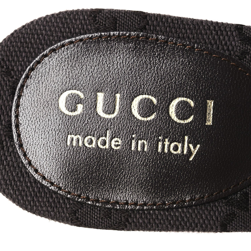 GUCCI HORSEBIT SLIDE SANDALS BROWN
