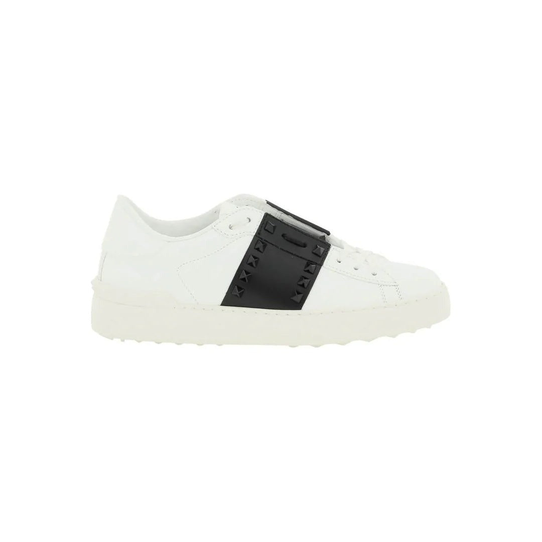 Valentino Garavani Rockstud Untitled Sneaker Tonal Studs - White/Black