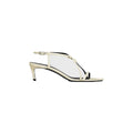 Celine Triomphe Leather Sandal - Cream