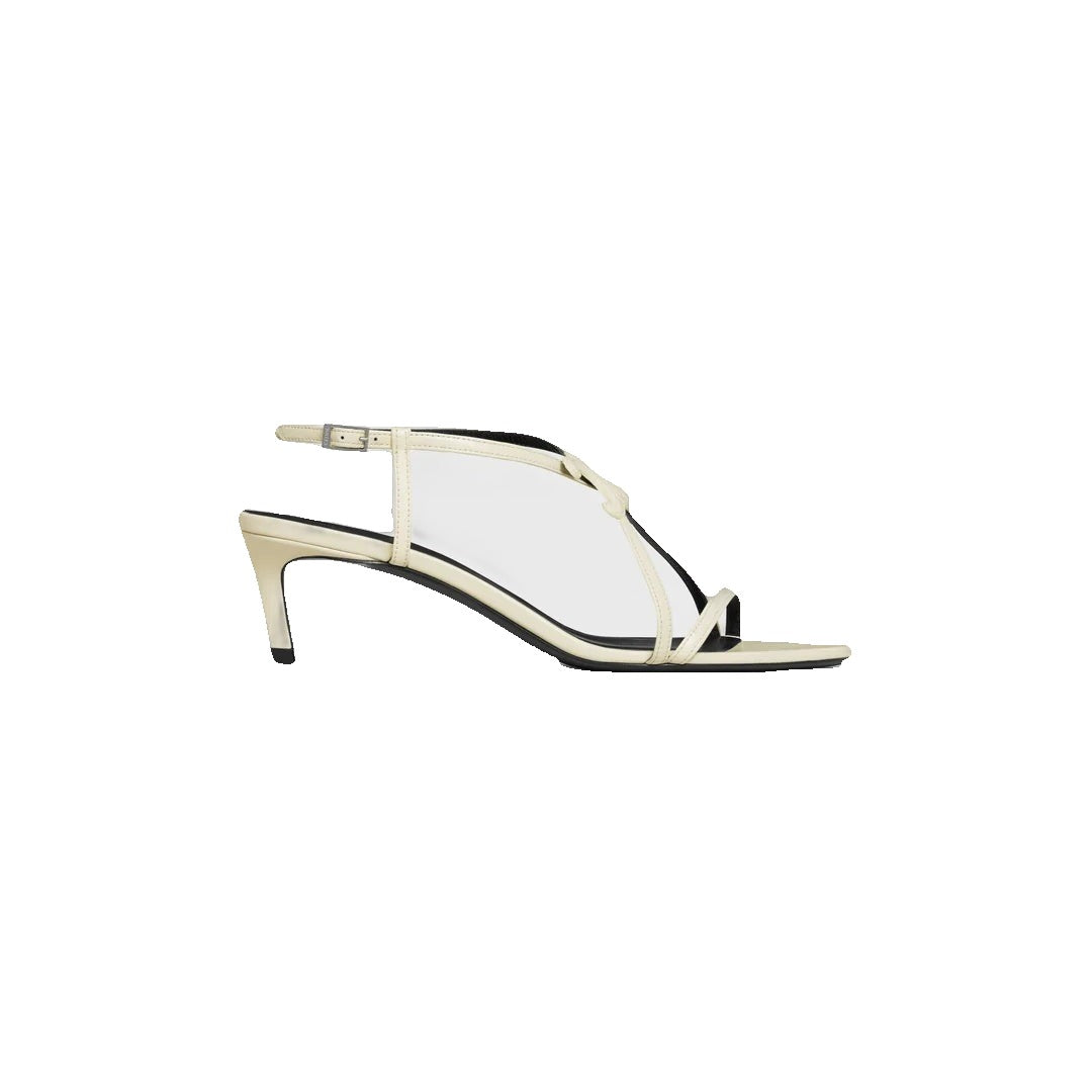 Celine Triomphe Leather Sandal - Cream
