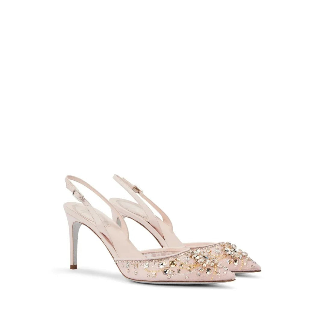 René Caovilla Cinderella 110mm Slingback Pump - Pink