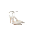 Jimmy Choo Saeda 100 Crystal Mesh Pumps - White