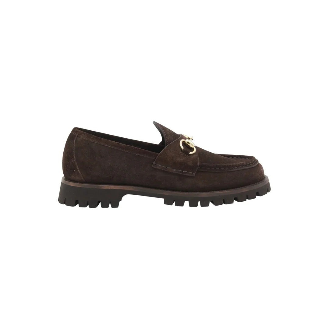 Gucci Flat Shoes Calf Leather/Leather Sole - Dark Brown