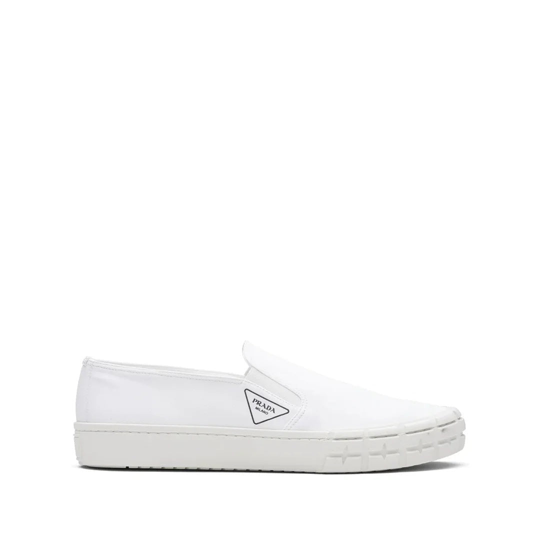 Prada Logo-Detail Slip-On Sneakers - White