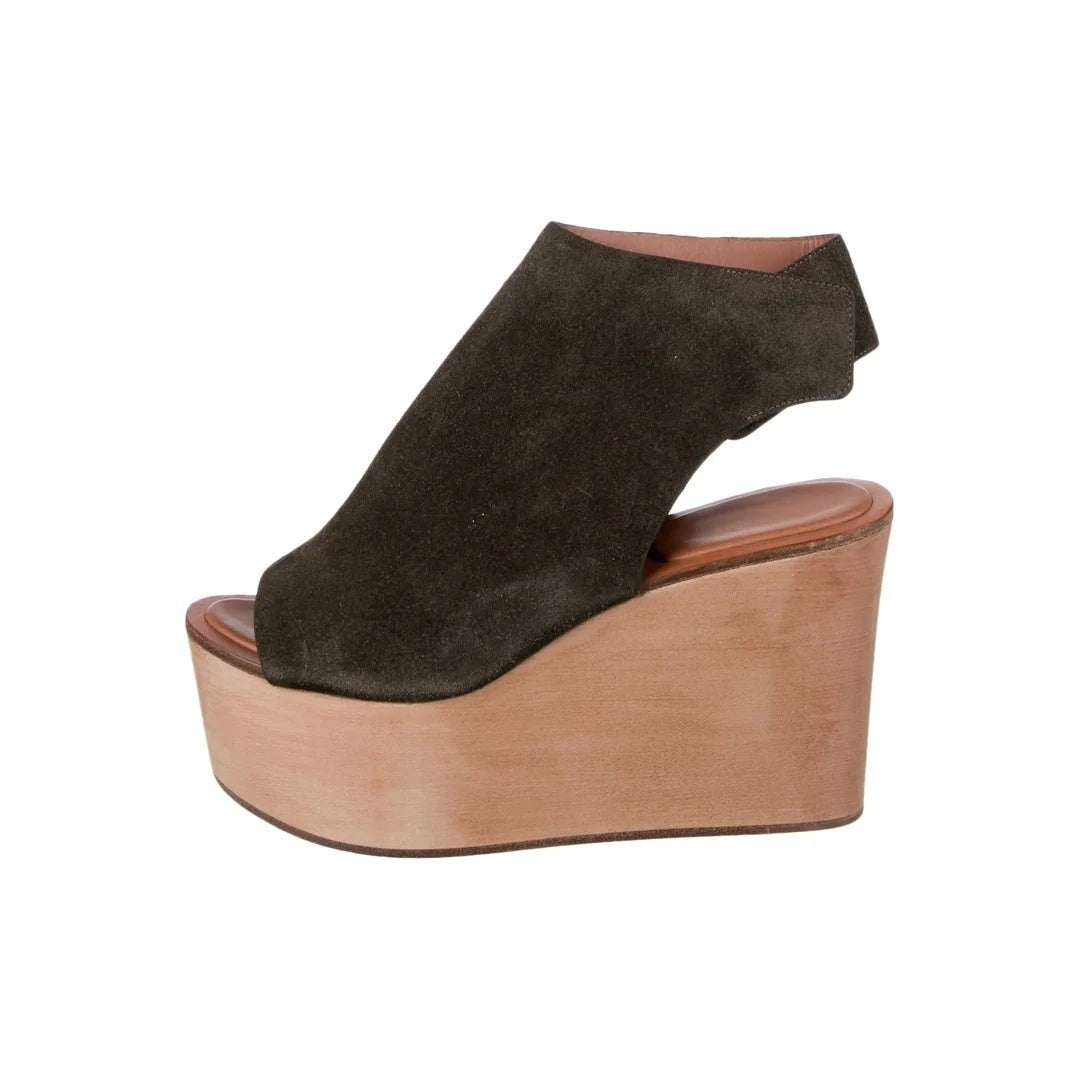 Celine Neo City Slingback - Olive/Dark Green