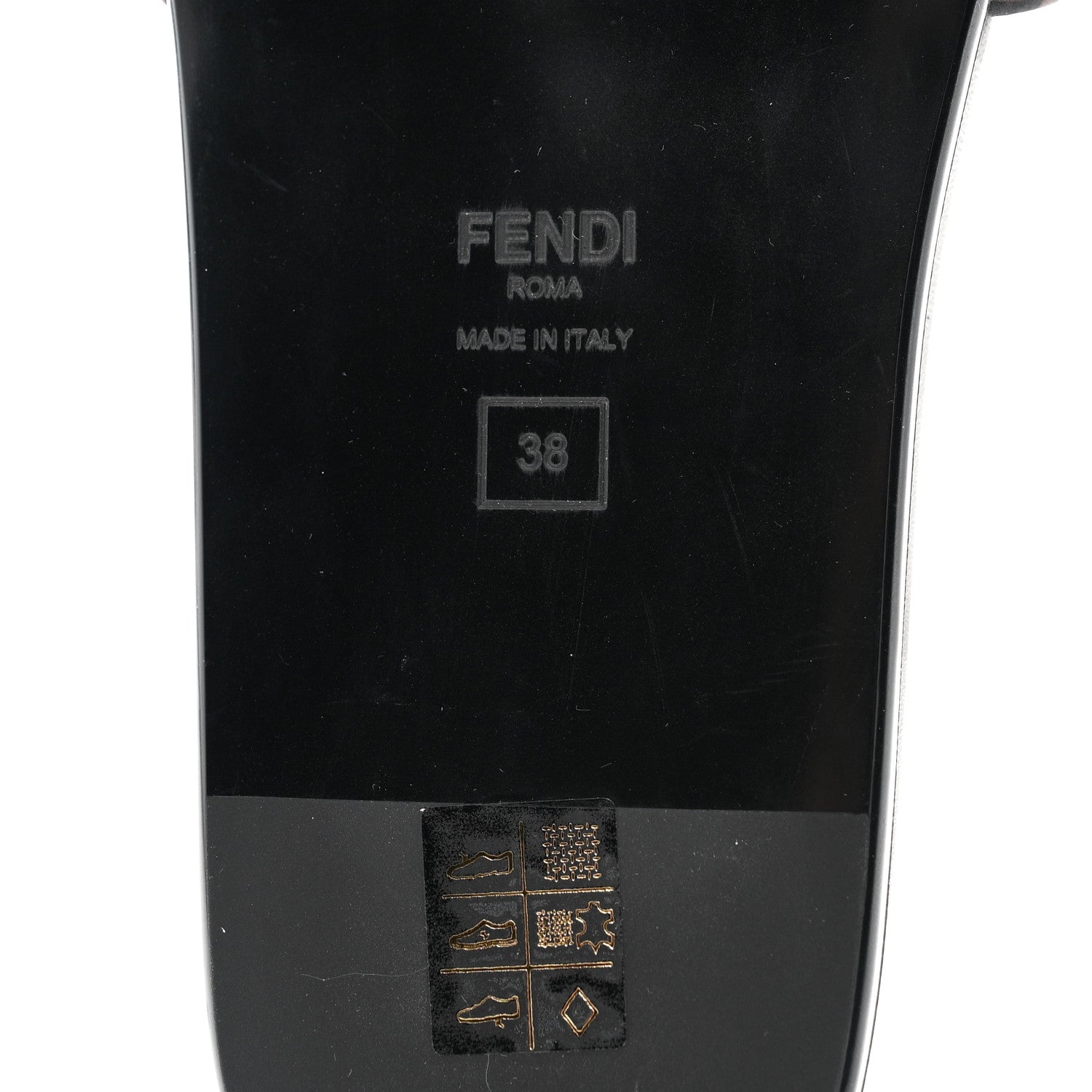 FENDI FEEL SATIN SLIDE SANDALS BLACK & WHITE