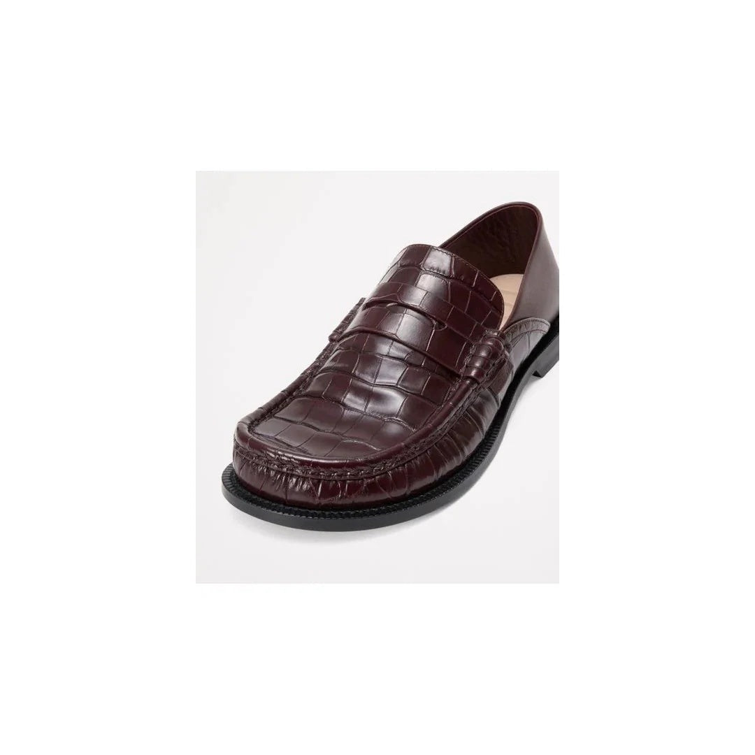 Loewe Edge Loafer Brushed - Burgundy Croc
