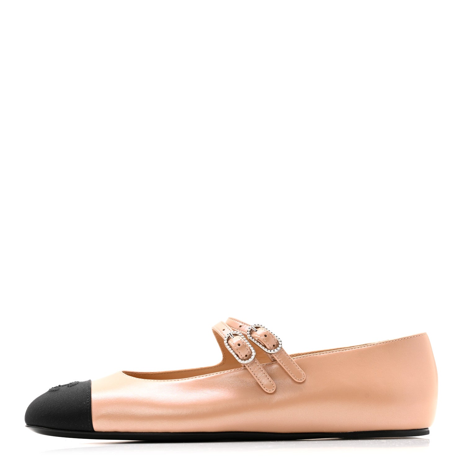 CHANEL FLATS LAMBSKIN BLACK