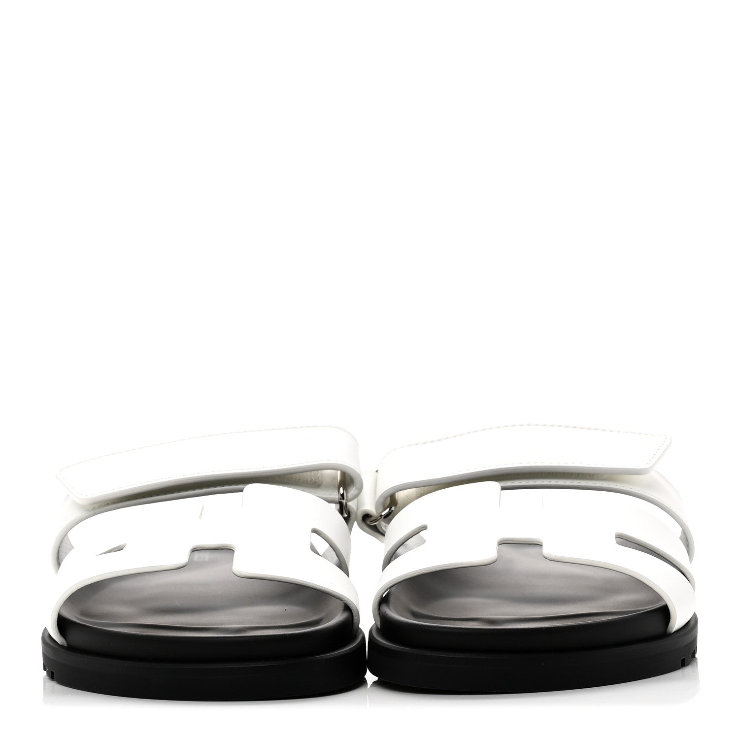 HERMES CHYPRE SANDALS CALFSKIN WHITE
