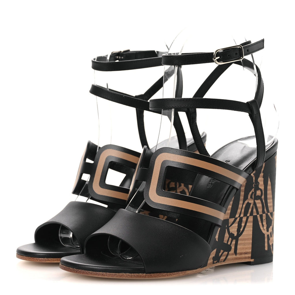 PRADA WEDGE SANDALS NATURAL