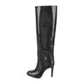Saint Laurent Hunt 25mm Leather Boots - Black (knee-high stiletto, different model)