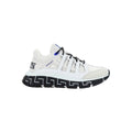 Versace Leather And Canvas Trigreca Sneakers - White/Black