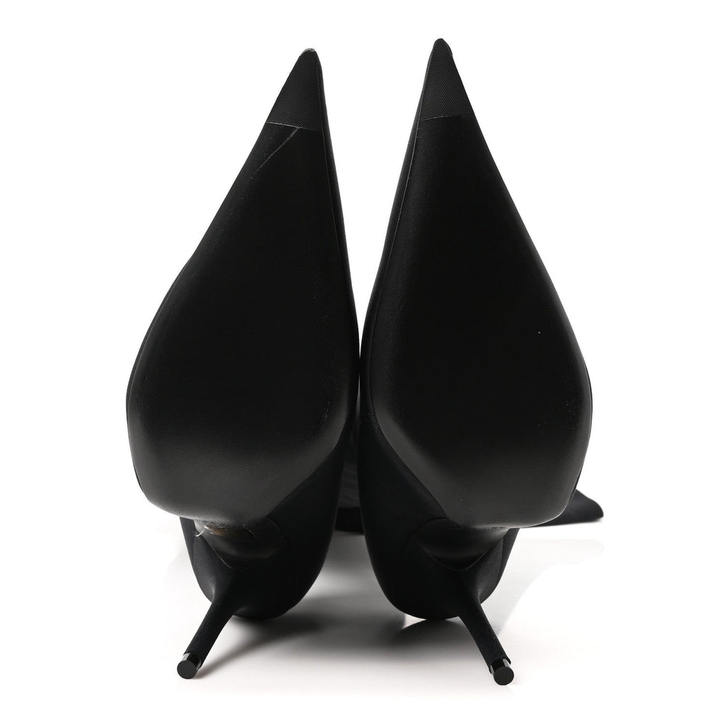 BALENCIAGA KNIFE THIGH HIGH BOOTS BLACK