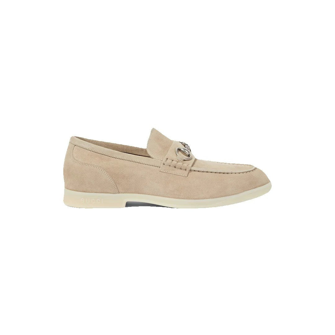 Gucci Horsebit-detailed Suede Clogs - Beige